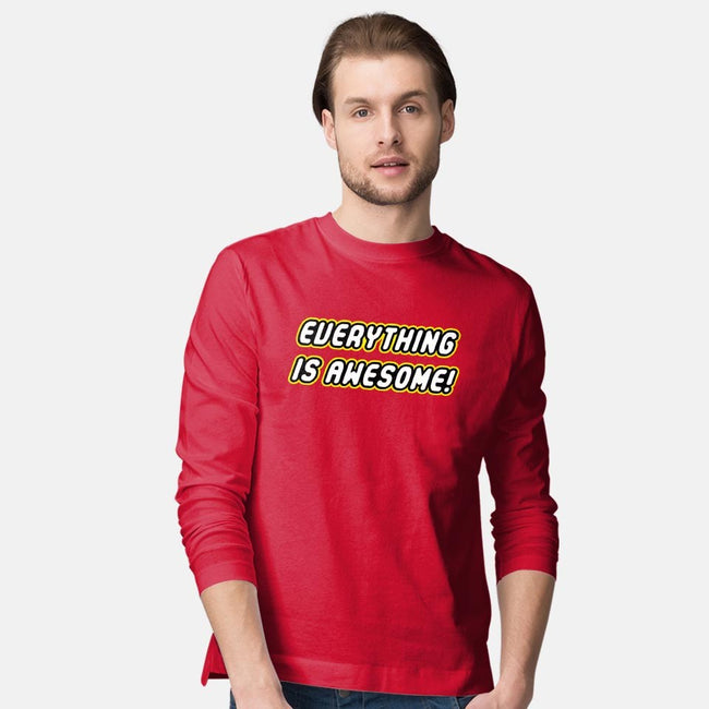 Everything is Awesome-mens long sleeved tee-Fishbiscuit