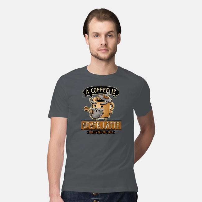 A Coffee is Never Latte-mens premium tee-Hootbrush