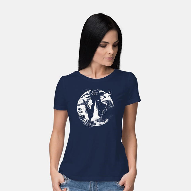 I Shoot With My Mind-womens basic tee-vp021