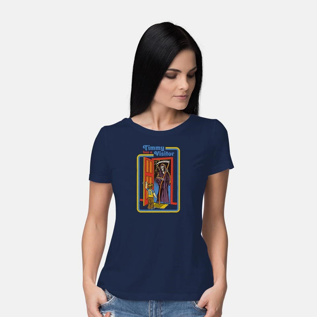 Timmy Has A Visitor-womens basic tee-Steven Rhodes