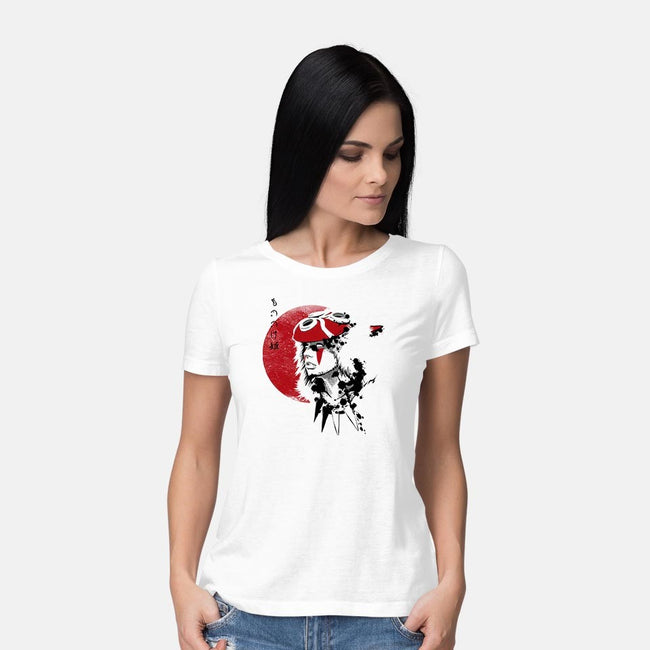 Red Sun Princess-womens basic tee-ddjvigo