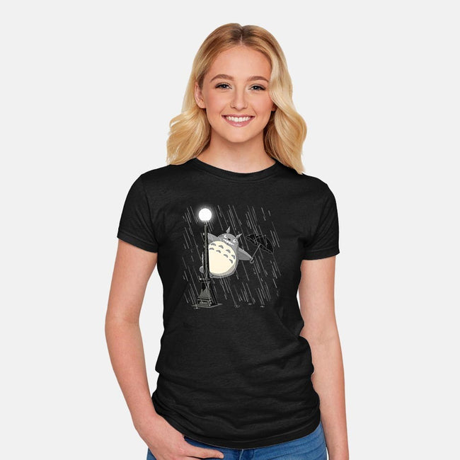 Just Singing in the Rain-womens fitted tee-ddjvigo