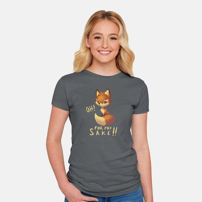 For Fox Sake!-womens fitted tee-BlancaVidal
