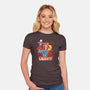 Earthworm Ash-womens fitted tee-harebrained