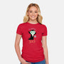Mornings Suck-womens fitted tee-DinoMike