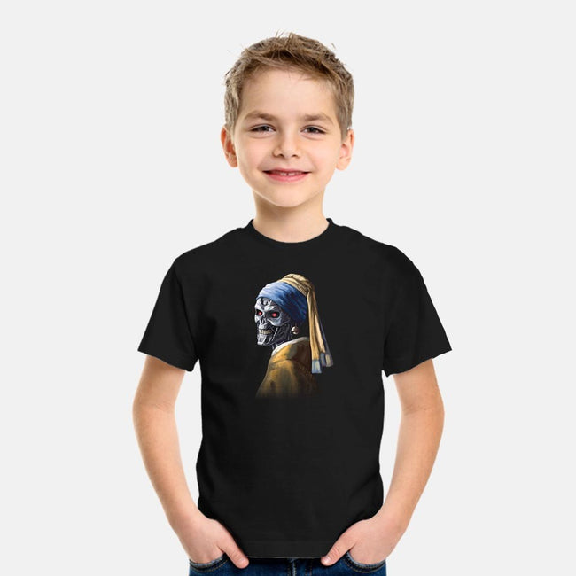 Machine with a Pearl Earring-youth basic tee-daobiwan