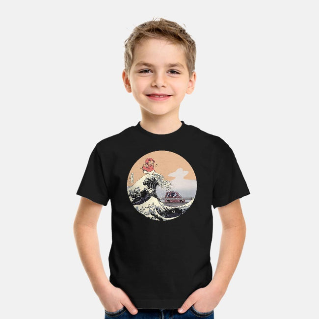 On the Cliff by the Sea-youth basic tee-leo_queval