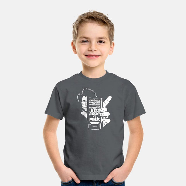 Drink Milk and Kick Ass-youth basic tee-butcherbilly