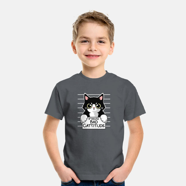 Bad Cattitude-youth basic tee-NemiMakeit