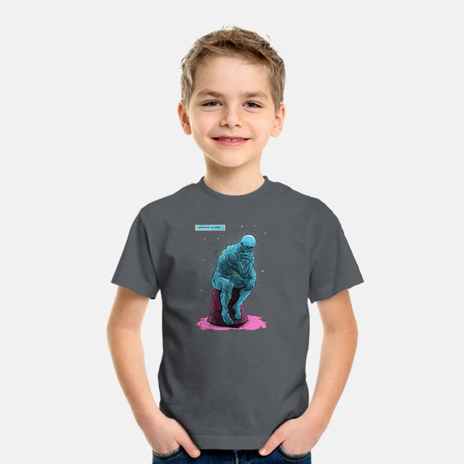 Blue Thinker-youth basic tee-teesgeex