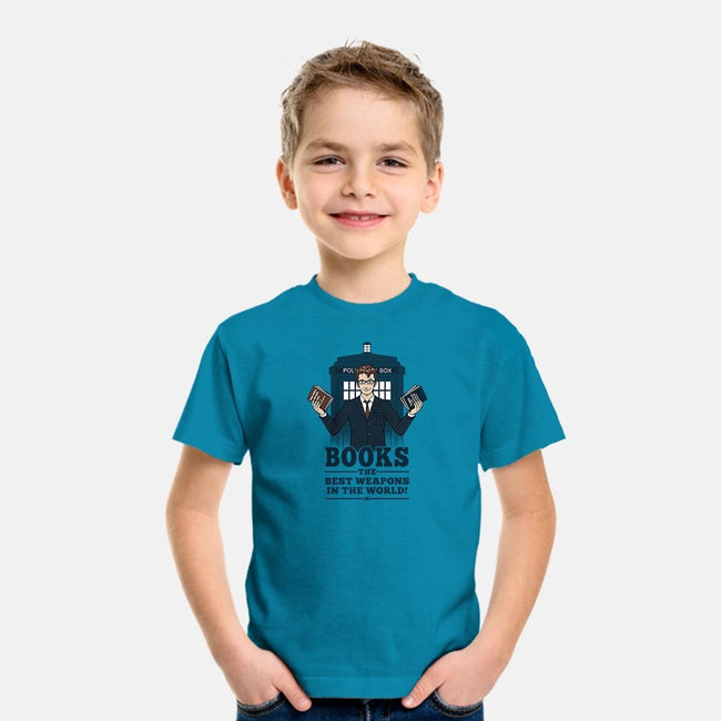 Books, The Best Weapons-youth basic tee-pigboom